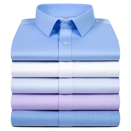 【100S Double-strand Tencel Cotton 】 Ready-to-wear natural no-iron shirt for men, solid color anti-wrinkle white shirt for professional men's wear 【100S Double-strand Tencel Cotton 】 Ready-to-wear natural no-iron shirt for men, solid color anti-wrinkle white shirt for professional men's wear